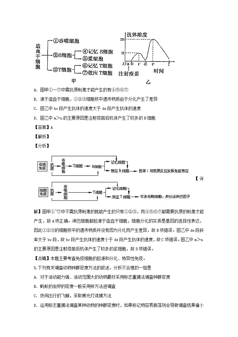 2018-2019学年四川省棠湖中学高二上学期期末模拟理综生物试题 解析版03