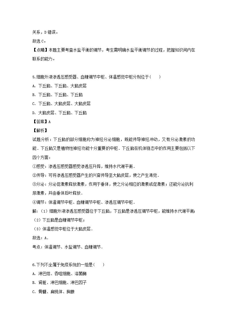 2018-2019学年安徽省滁州市定远县育才学校高二（普通班）上学期期末考试生物试题 解析版03