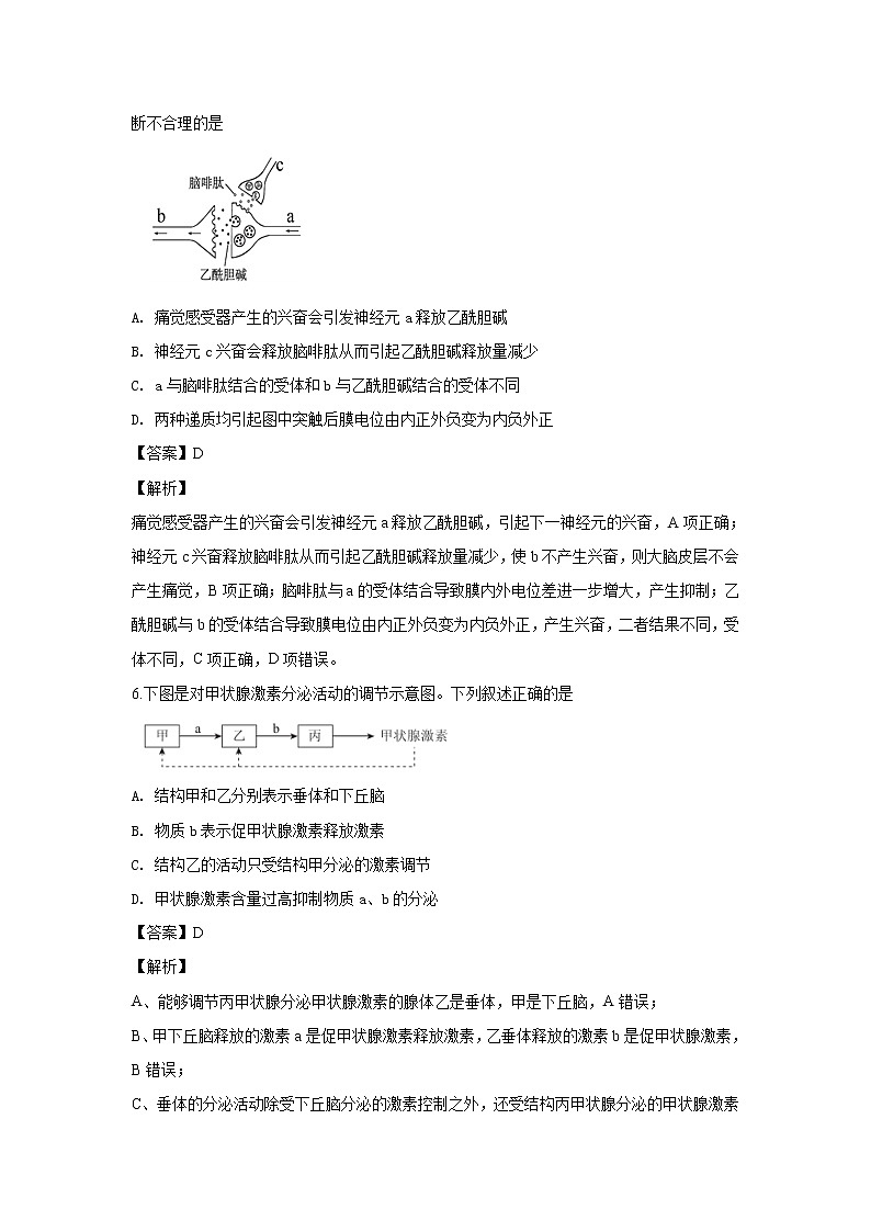 2018-2019学年北京市东城区高二上学期期末考试生物试题 解析版第3页