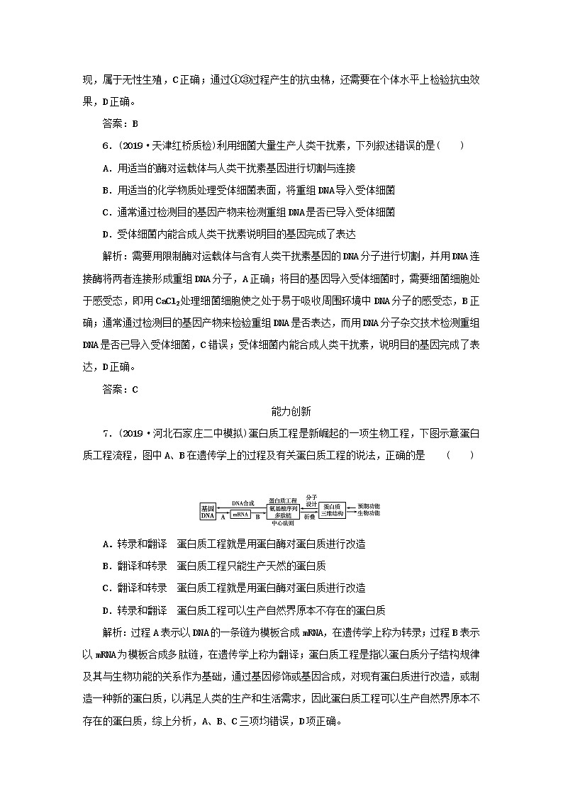 2021高考生物一轮复习课时作业44基因工程含解析第3页