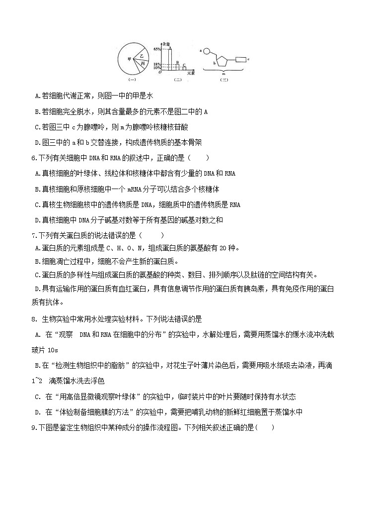 黑龙江省哈尔滨市第六中学校2021届高三上学期开学考试 生物（word版含答案）02