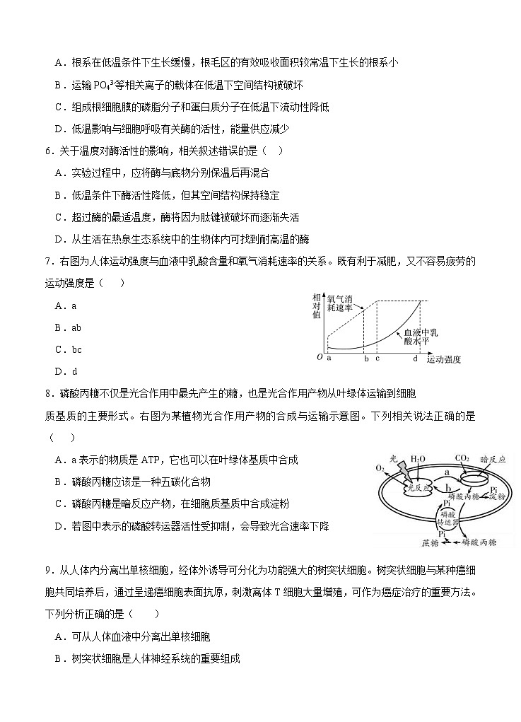 江苏省启东中学2021届高三上学期期初考试 生物（含答案）02