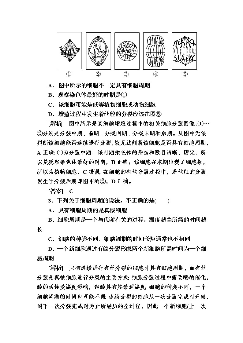 （新）人教版高中生物必修1单元质量检测：6　细胞的生命历程（含解析）02