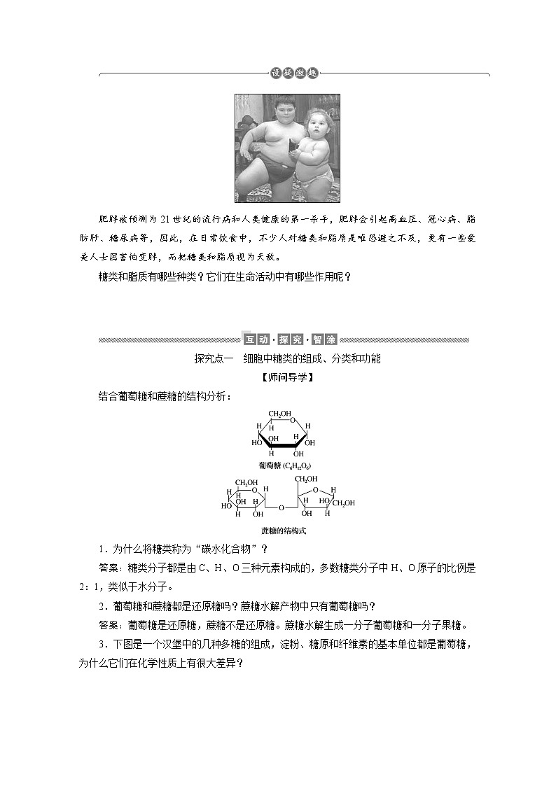 （新）人教版高中生物必修1学案：2.3 细胞中的糖类和脂质（含解析）03