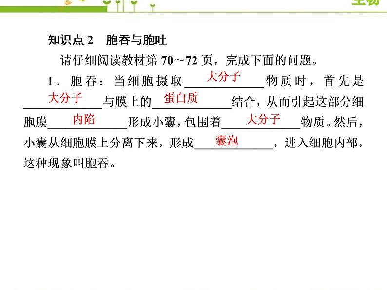 （新）人教版高中生物必修1教学课件：4-2主动运输与胞吞、胞吐08