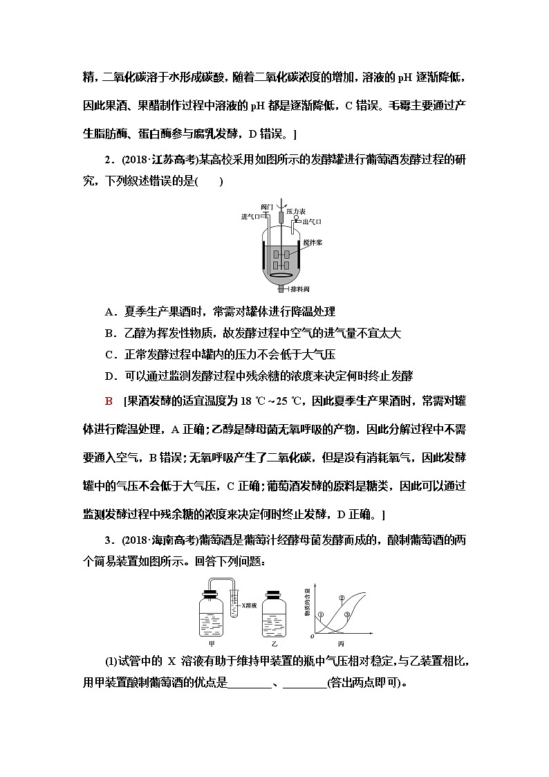 2020新课标高考生物二轮复习教师用书：第1部分专题11　发酵工程03