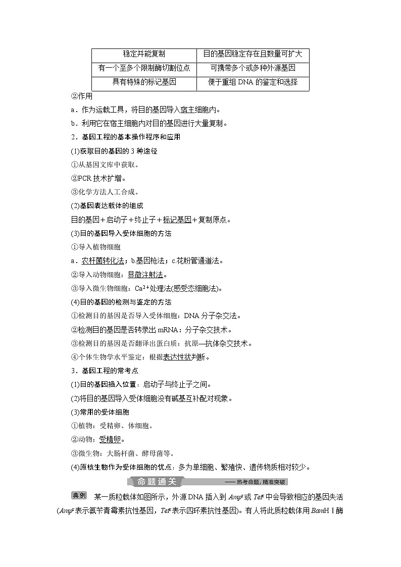 2020浙江高考生物二轮讲义：第20讲　基因工程和克隆技术03