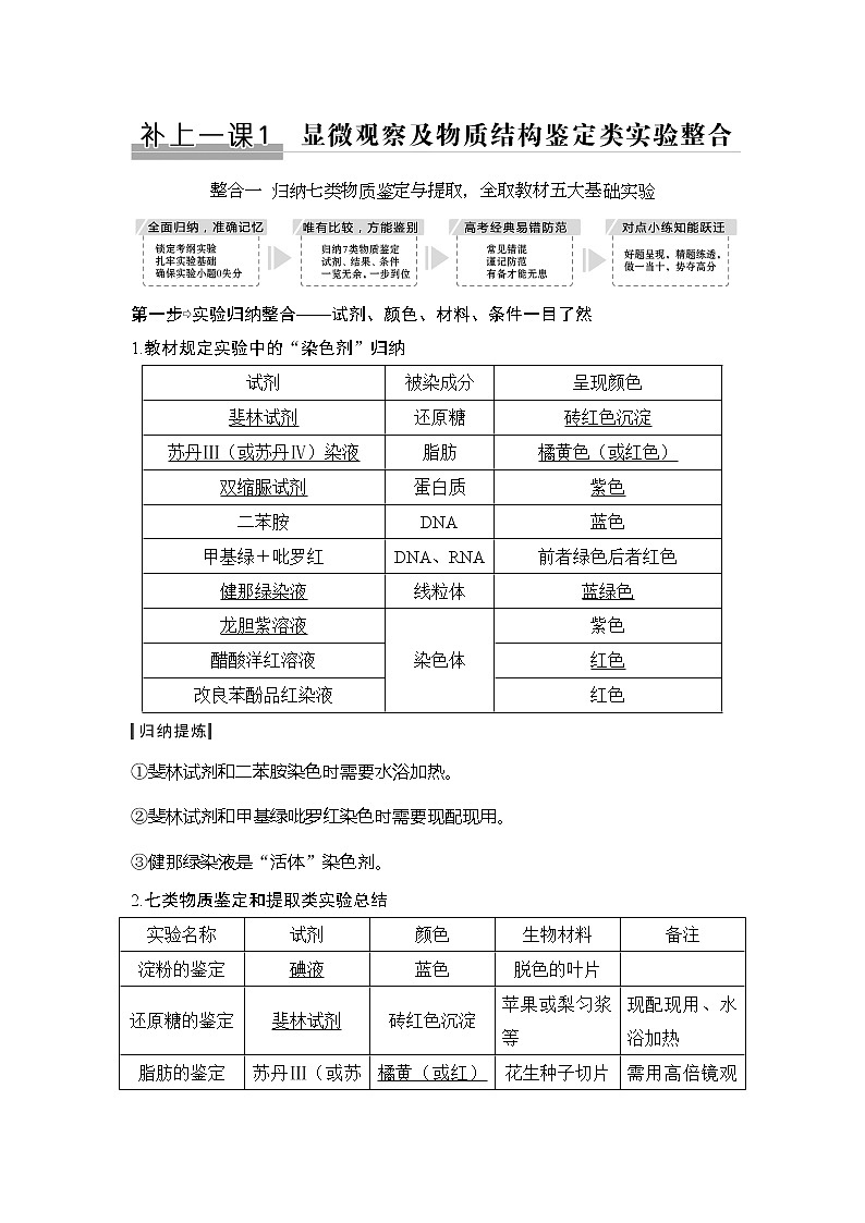 2019创新设计高考生物一轮复习教师用书：补上一课1第1页