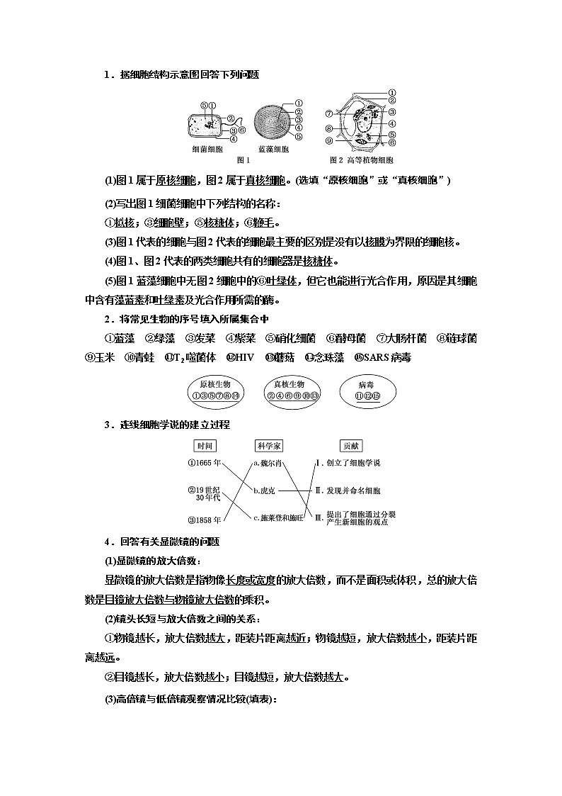 2019三维设计高考生物一轮复习教师用书：必修1 分子与细胞第3页