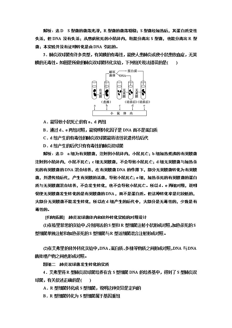 2020版高考一轮复习生物江苏专版讲义：必修2 第二单元 第1讲　DNA是主要的遗传物质03