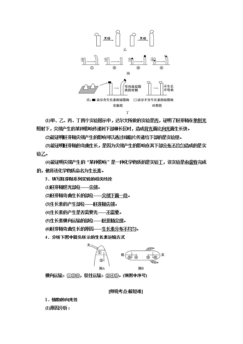 2020版高考一轮复习生物江苏专版讲义：必修3 第二单元 植物的激素调节02