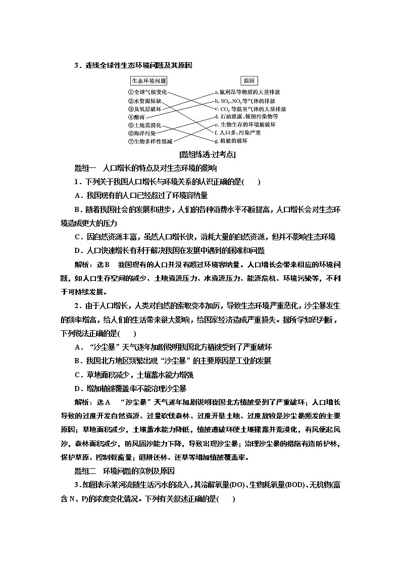 2020版高考一轮复习生物江苏专版讲义：必修3 第四单元 第3讲　生态环境的保护02