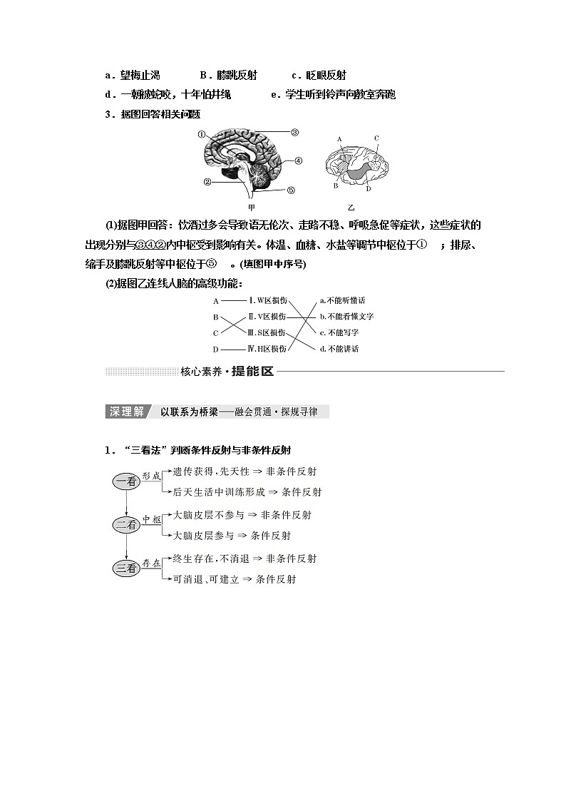 2020版高考一轮复习生物新课改省份专用讲义：第八单元 第二讲 通过神经系统的调节03