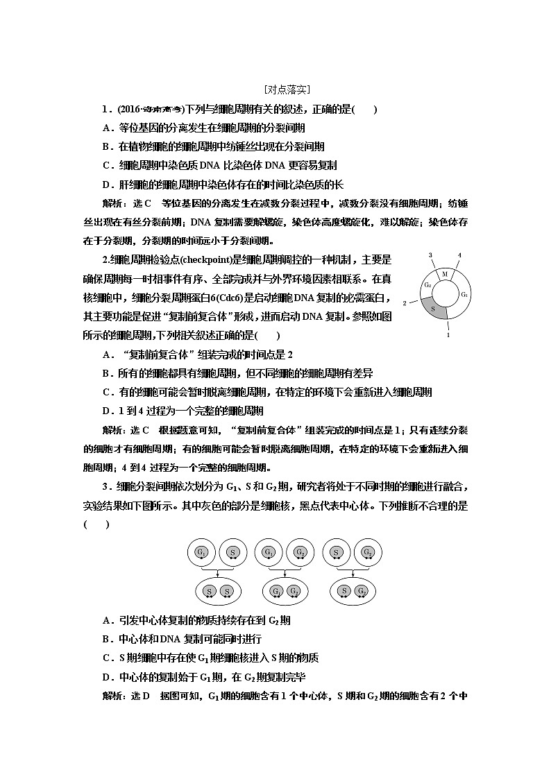 2020版高考一轮复习生物新课改省份专用讲义：第四单元 第一讲 细胞的增殖03