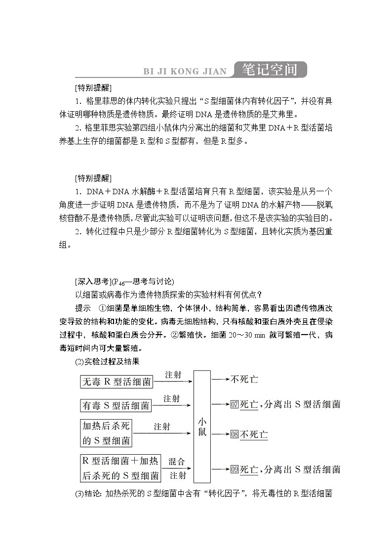 2020年高考生物一轮复习讲义：必修2 第六单元 第19讲 DNA是主要的遗传物质03