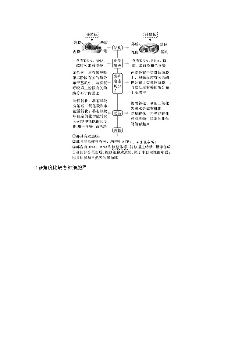 2021高考生物北师大版一轮教师用书：第二单元第5讲细胞器与生物膜系统03