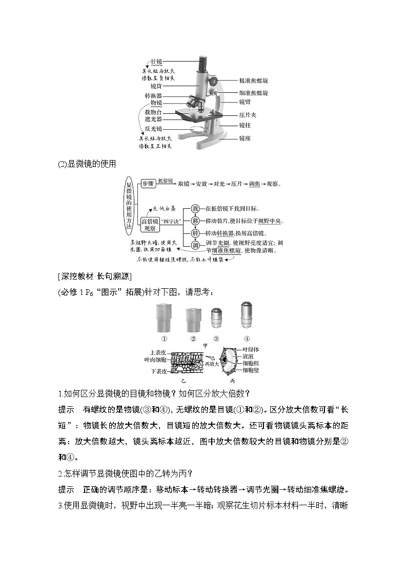 2021高考生物北师大版一轮教师用书：第一单元第1讲认识细胞第2页