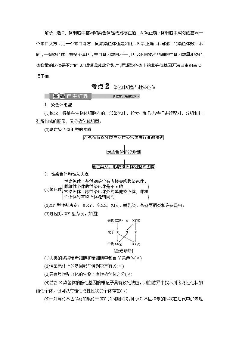 2021版浙江新高考选考生物一轮复习教师用书：第15讲　遗传的染色体学说　性染色体与伴性遗传03