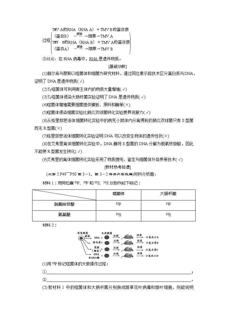 2021版浙江新高考选考生物一轮复习教师用书：第17讲　核酸是遗传物质的证据、DNA的分子结构和特点03