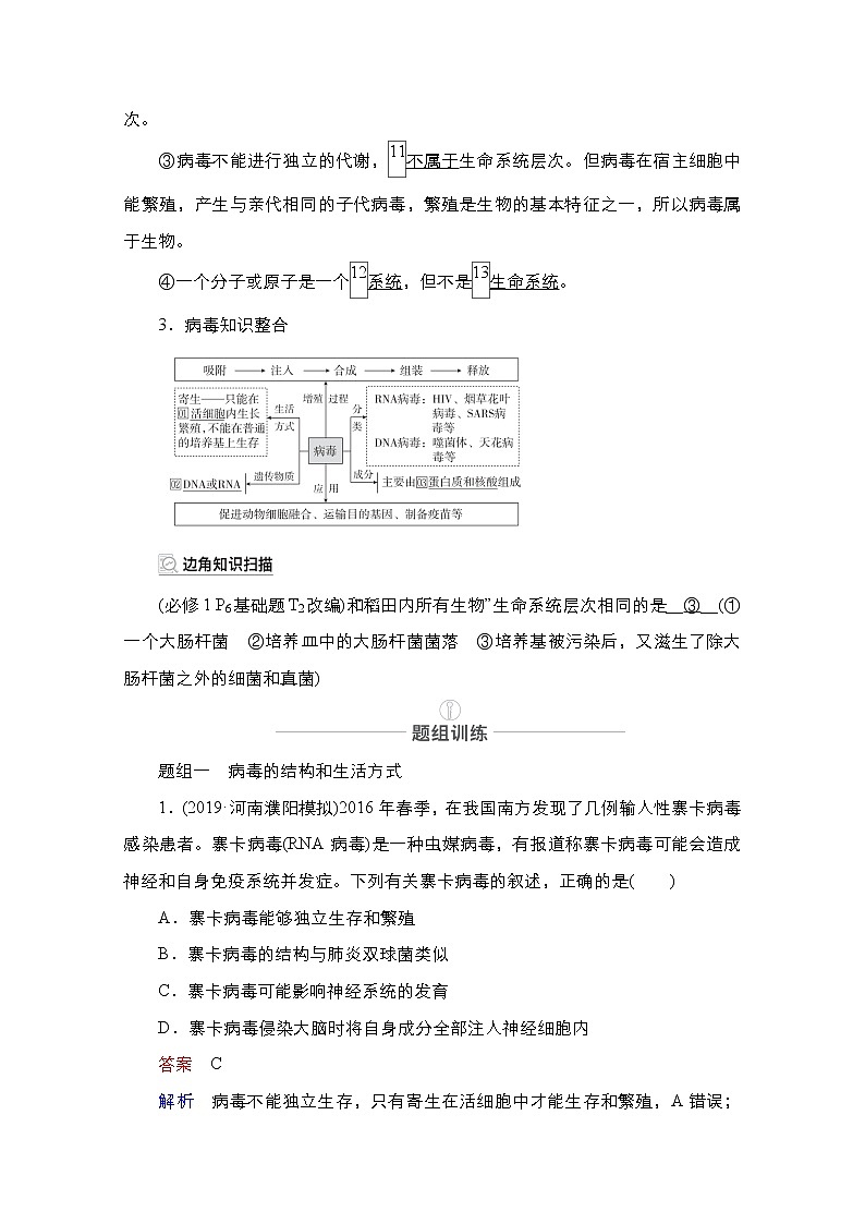 2021届高考生物人教版一轮创新教学案：第1单元　第1讲　走近细胞第2页