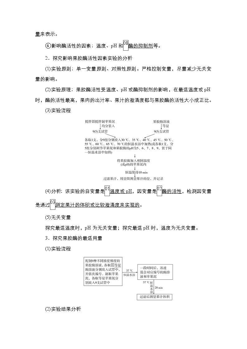2021届高考生物人教版一轮创新教学案：第11单元第39讲　酶的应用和蛋白质的提取和分离02