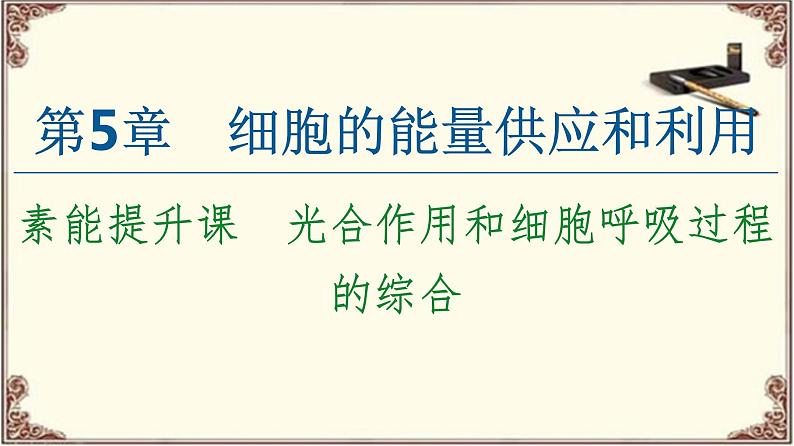 （新）人教版必修1：第5章 素能提升课　光合作用和细胞呼吸过程的综合 PPT课件01