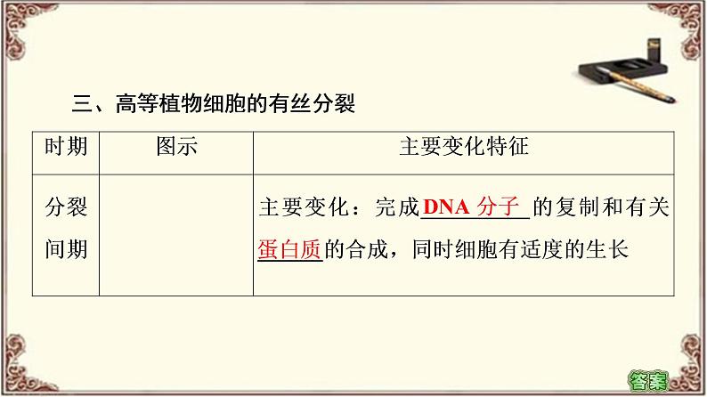 （新）人教版必修1：第6章 第1节 第1课时　细胞周期和高等植物细胞的有丝分裂 PPT课件07