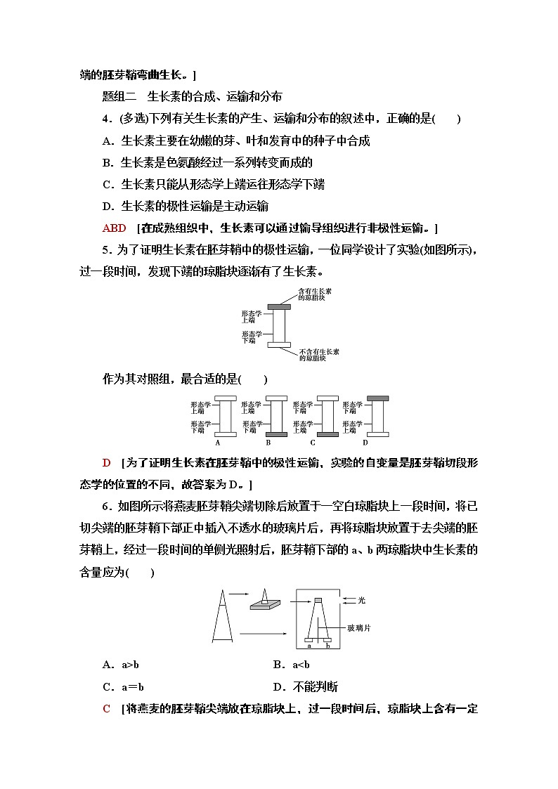 （新）人教版选择性必修1课时分层作业：5.1　植物生长素（含解析） 练习02