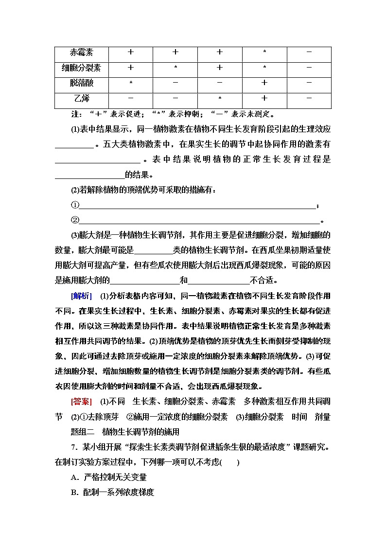 （新）人教版选择性必修1课时分层作业：5.3　植物生长调节剂的应用（含解析） 练习03