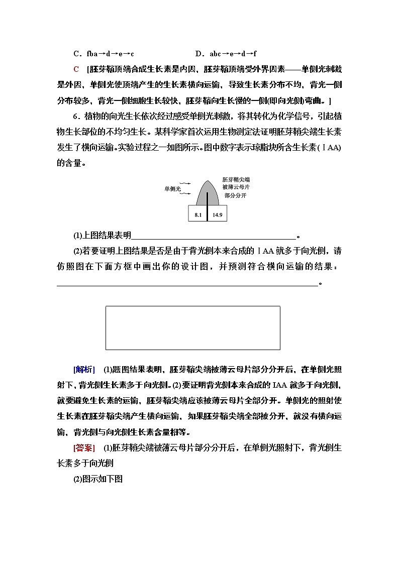 （新）人教版选择性必修1课时分层作业：5.4　环境因素参与调节植物的生命活动（含解析） 练习03