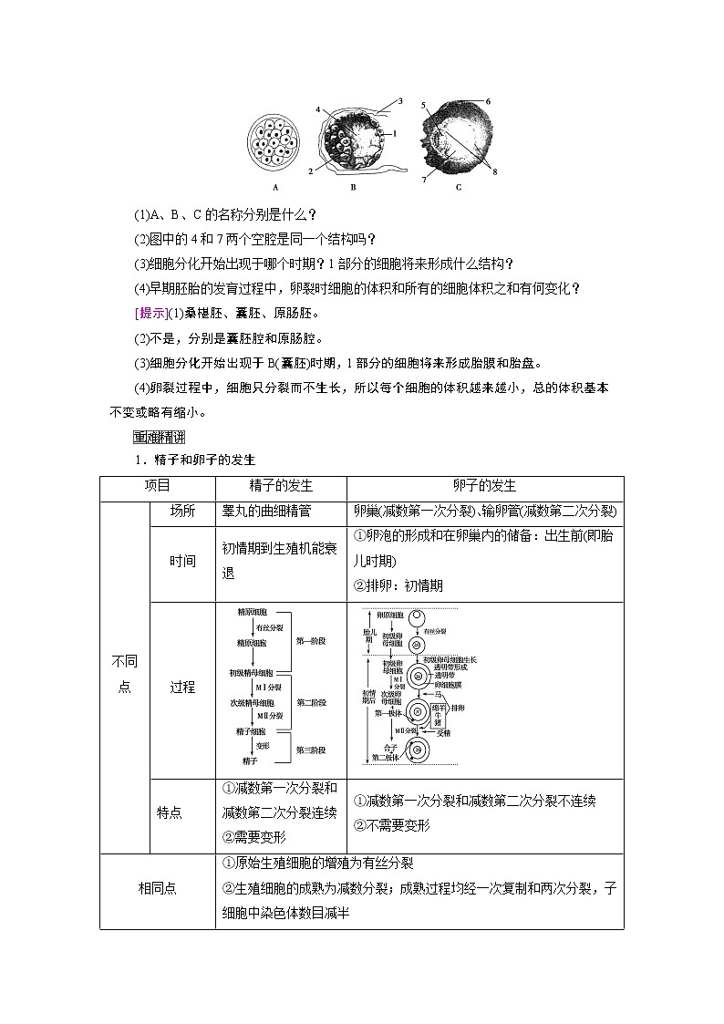 2021新高考生物人教版一轮学案：选择性必修部分模块3第2单元第3讲　胚胎工程与生物技术的安全性和伦理03