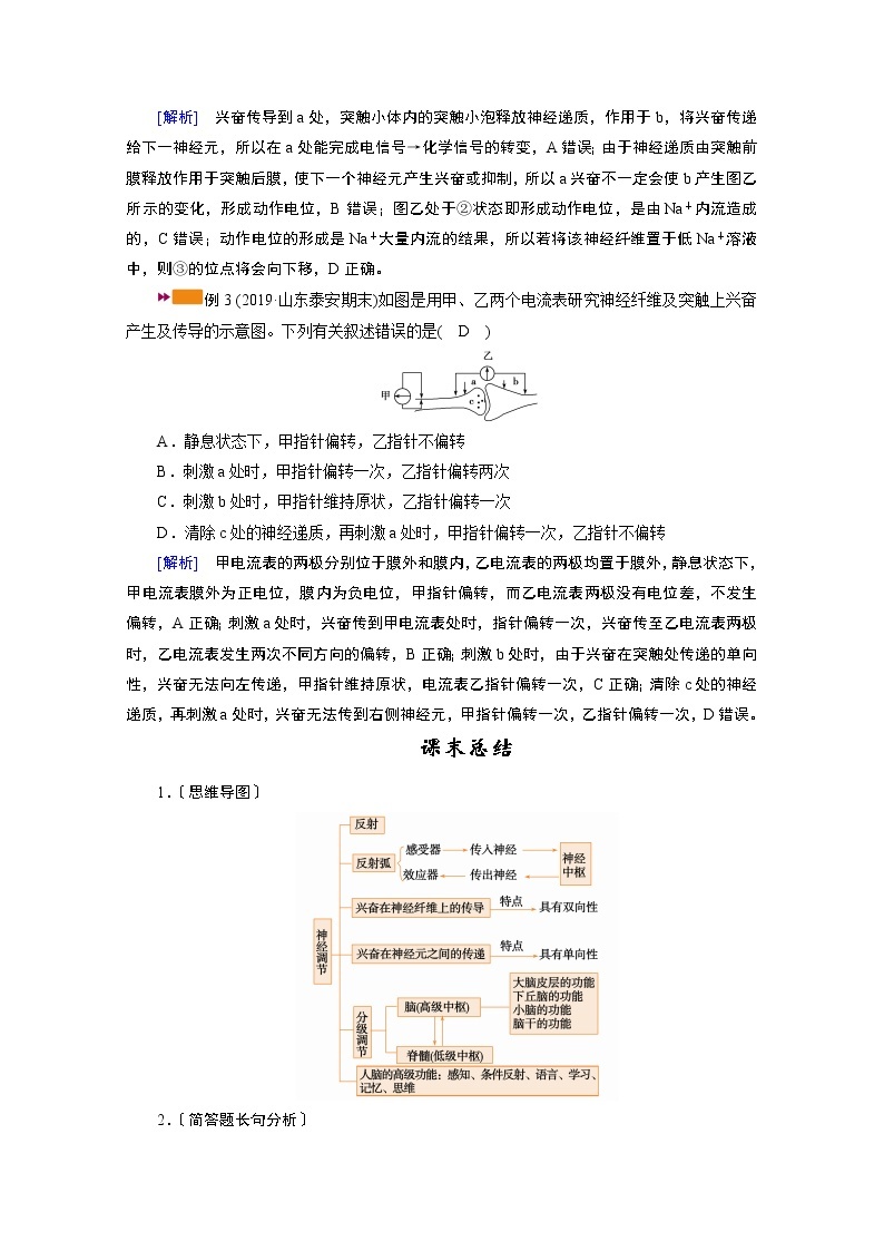 2021新高考生物人教版一轮学案：难点加强专题（四）　电位测量与电流计指针偏转问题03