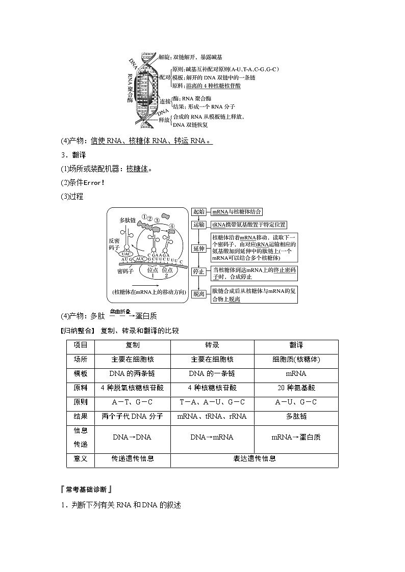 2020版生物新导学大一轮苏教讲义：第六单元　遗传的分子基础第20讲第2页