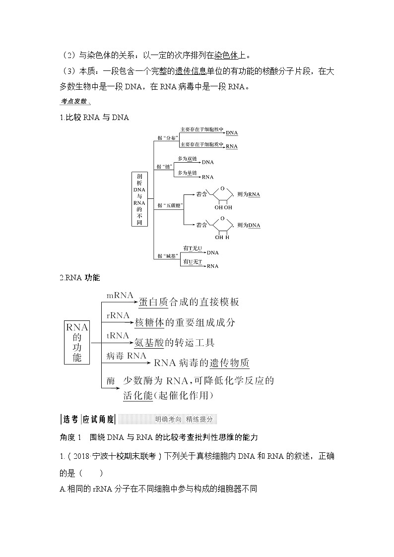 2020版生物浙江高考选考一轮复习讲义：第16讲遗传信息的传递和表达02