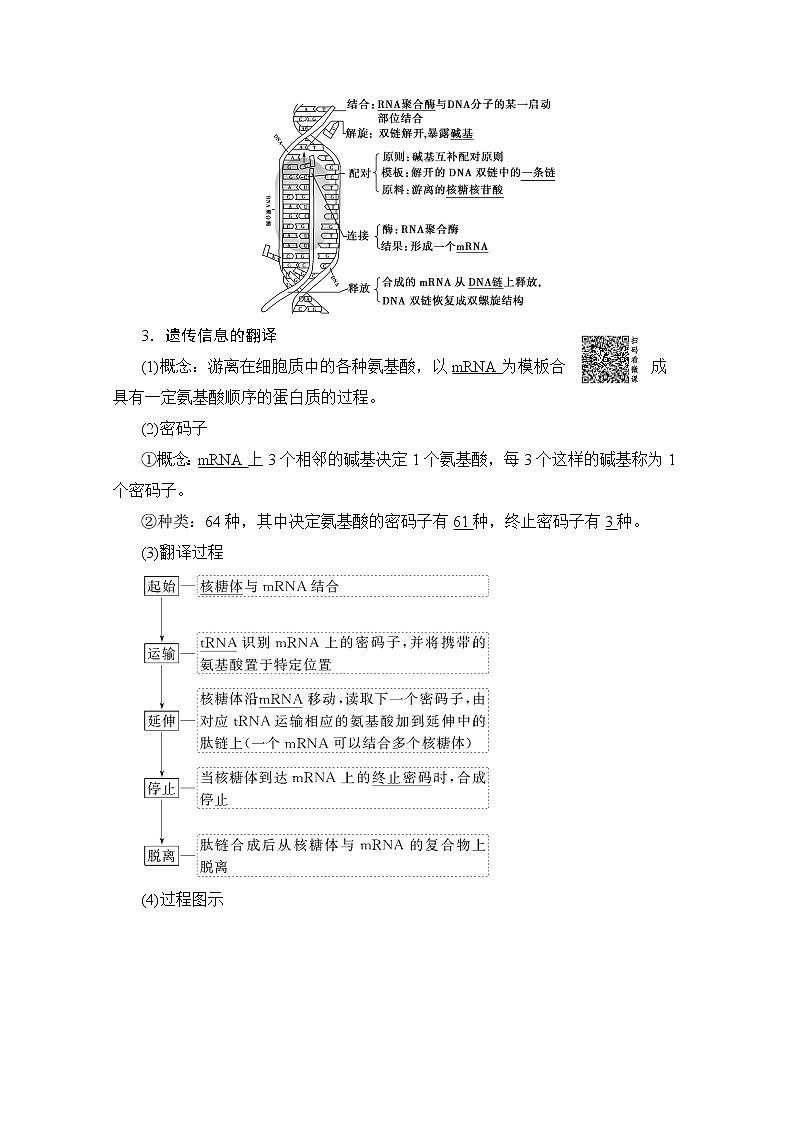 2020版新一线高考生物（人教版）一轮复习教学案：第6单元第3讲基因的表达02
