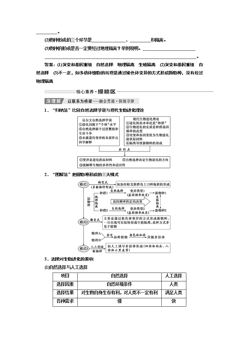 2020版高考一轮复习生物通用版学案：第七单元第三讲生物的进化03