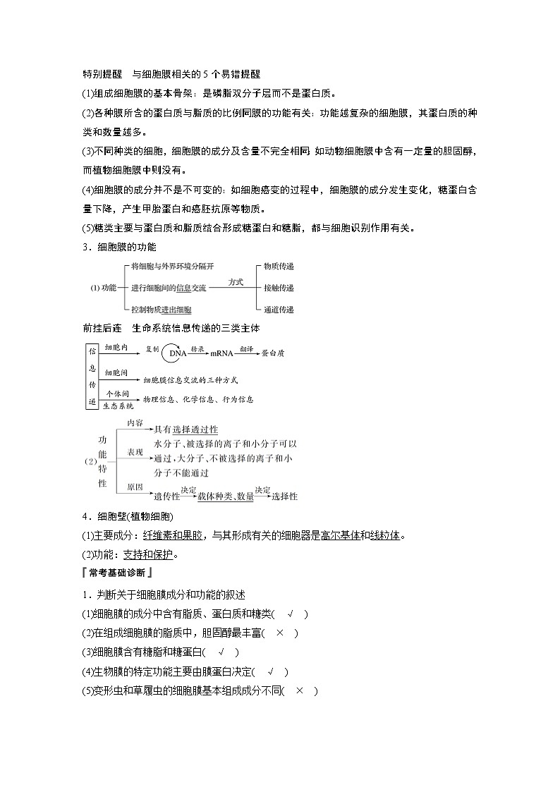2020版生物新导学大一轮北师大版讲义：第二单元细胞的结构与细胞内外的物质交换第4讲第2页