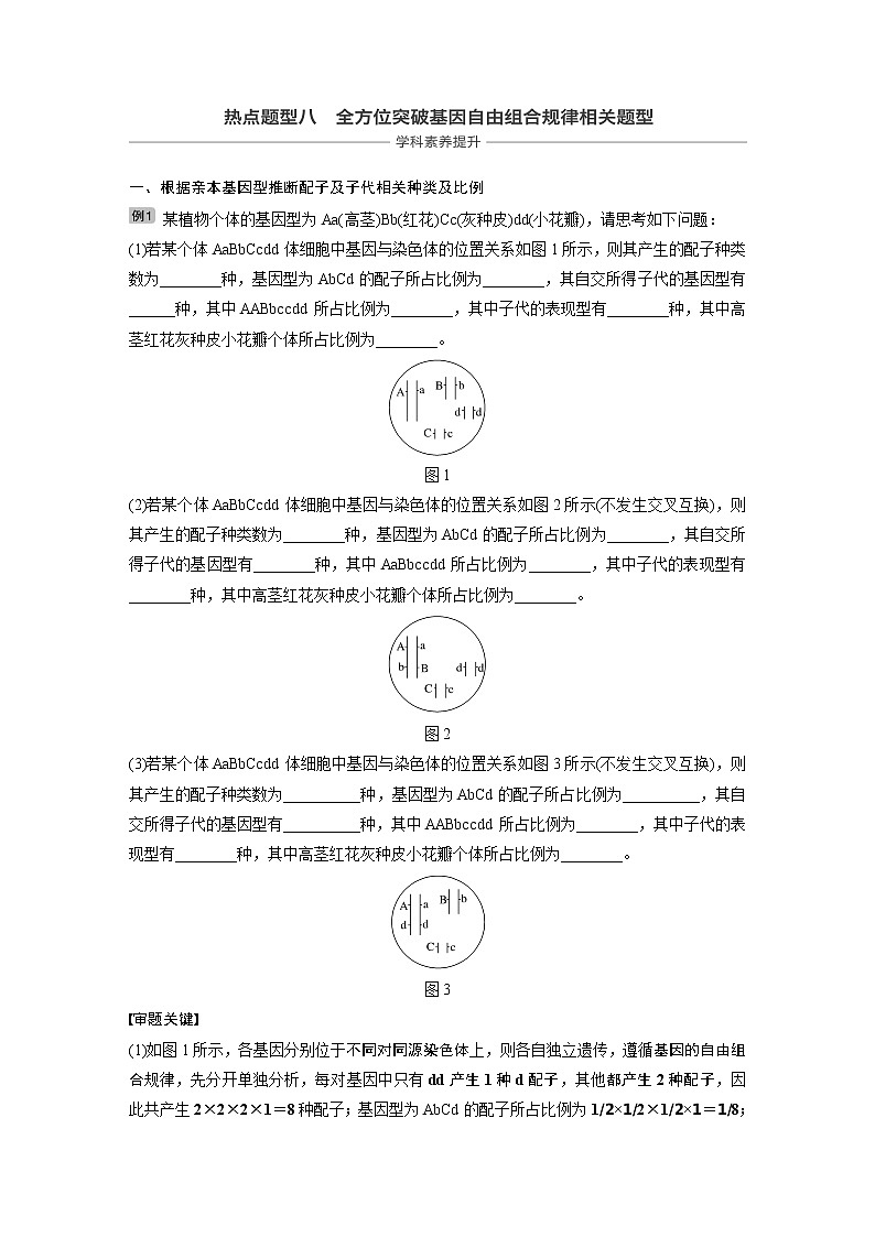 2020版生物新导学大一轮北师大版讲义：第六单元遗传信息的传递规律热点题型八第1页