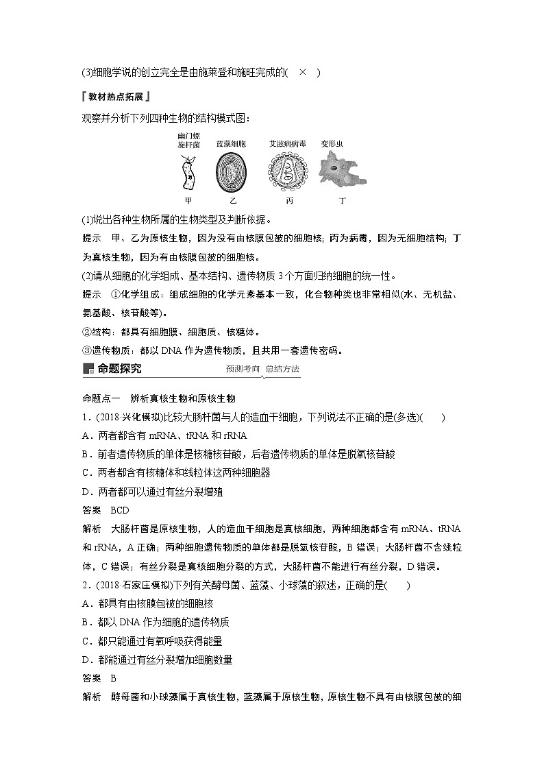 2020版生物新导学大一轮苏教讲义：第二单元细胞的结构和功能第4讲第3页
