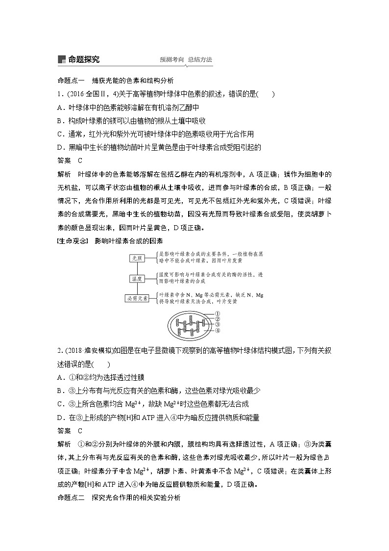 2020版生物新导学大一轮苏教讲义：第三单元光合作用和细胞呼吸第9讲第3页