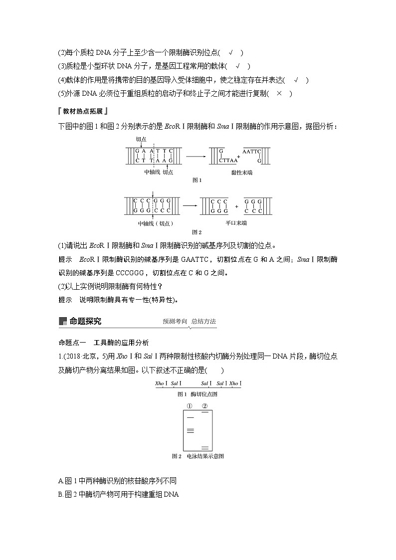 2020版高考生物苏教版一轮复习讲义：第十单元第35讲基因工程03