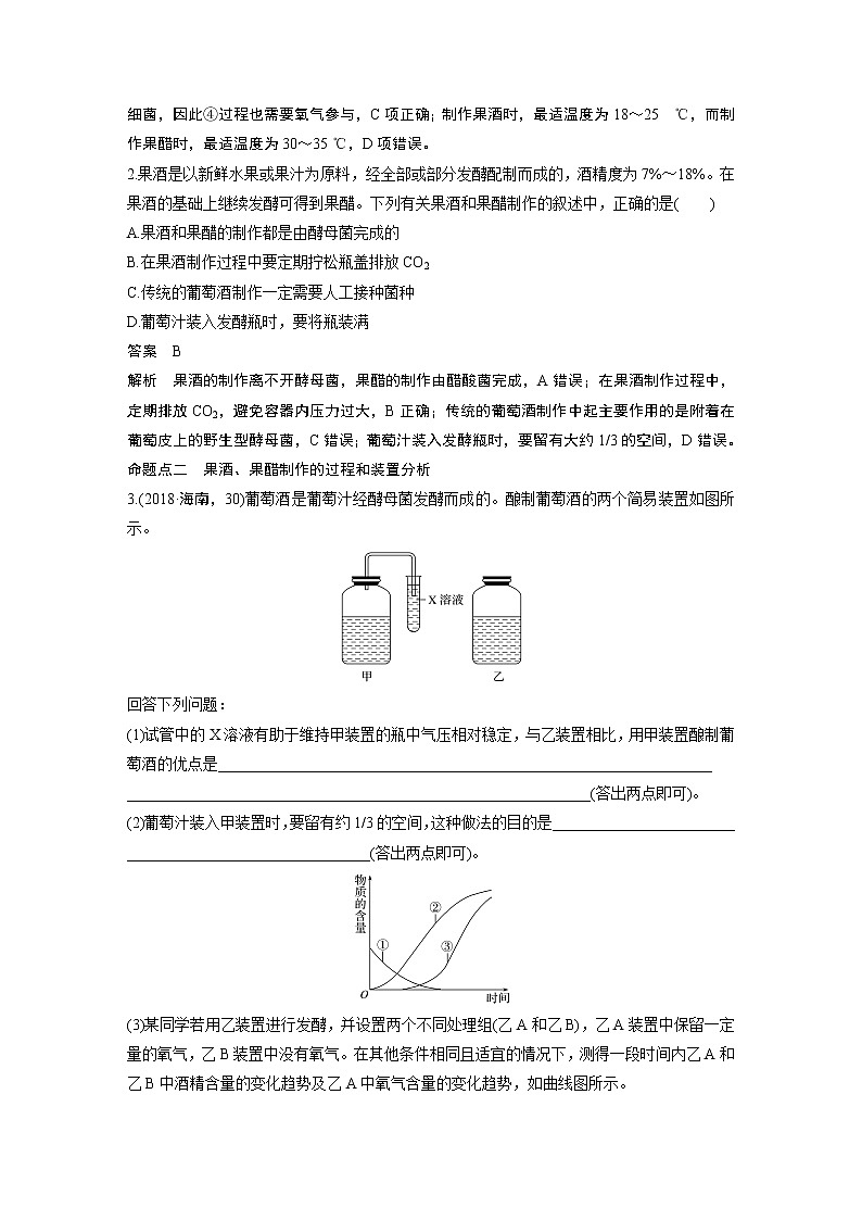 2020版高考生物苏教版一轮复习讲义：第十一单元第40讲生物技术在食品及其他方面的应用03