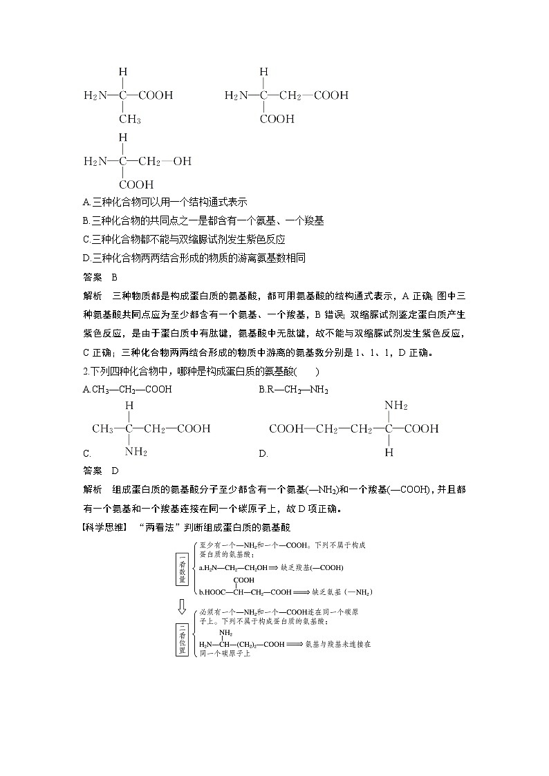 2020版高考生物苏教版一轮复习讲义：第一单元第2讲蛋白质的结构和功能第3页