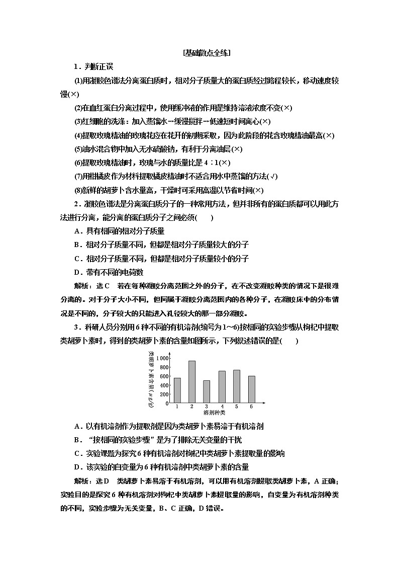 2020版高考新创新一轮复习生物通用版学案：选修1第4讲生物技术在其他方面的应用第2页
