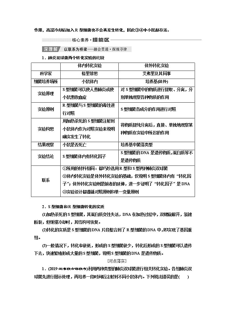 2020版高考一轮复习生物通用版学案：第六单元第一讲DNA是主要的遗传物质03