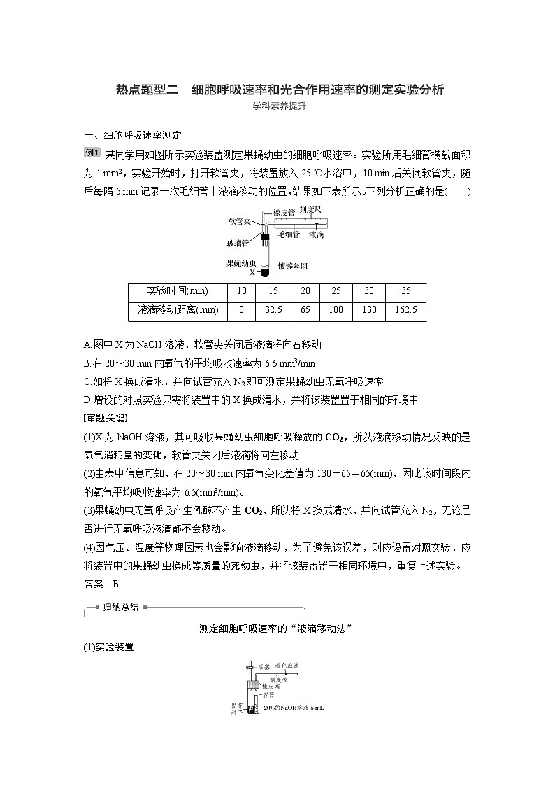 2020版高考生物苏教版一轮复习讲义：第三单元热点题型二第1页
