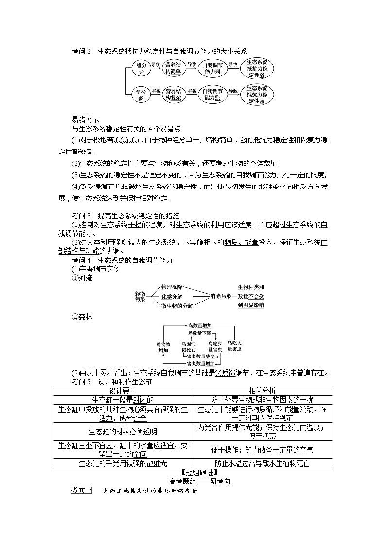 2020版《全程复习方略》高考生物一轮复习课堂互动探究案3生态系统的稳定性和生态环境的保护 学案02