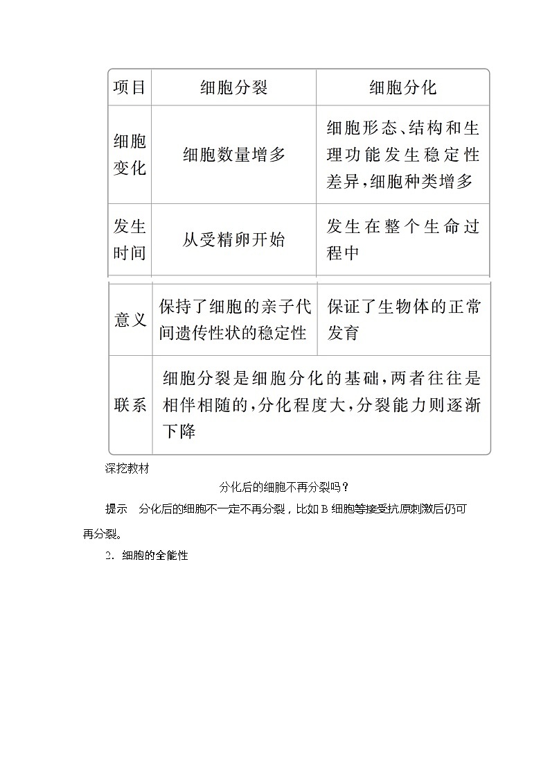 2020年高考生物一轮复习（创新版）文档：必修1第4单元细胞的生命历程第13讲 学案02
