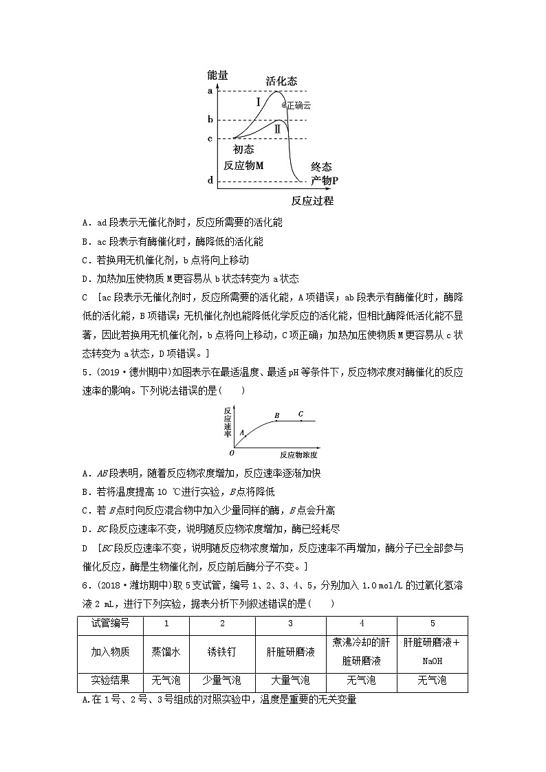 2021届高考生物新人教版一轮复习课后集训：8酶和ATP第2页