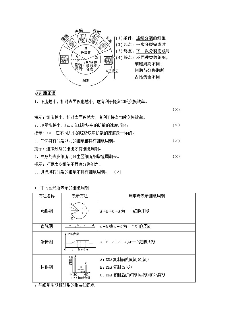 2021届高考生物新人教版一轮复习学案：第4单元细胞的生命历程第1讲细胞的增殖02